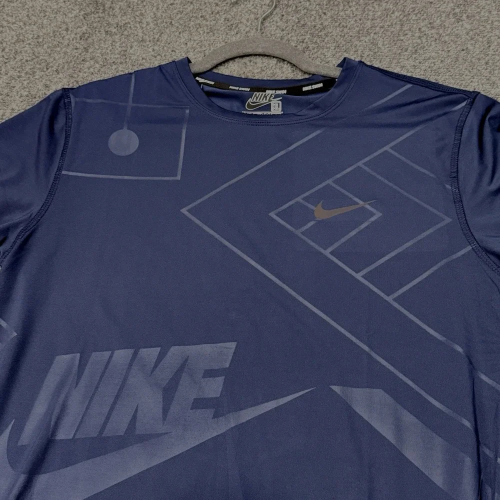 Nike‎ Swim Ultimate Tee Women's XL Shirt Dri-Fit Blue NWT Athletic Wear Running